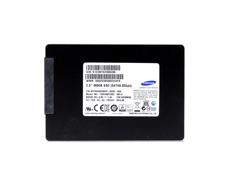 Samsung 480GB 6Gbps SATA 2.5'' SSD Solid State Drive MZ-7WD480T/003 (MZ7WD480HMHP)