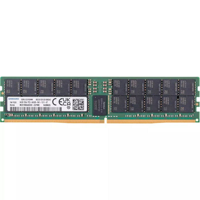 Samsung 64GB 6400MHz DDR5 PC5-51200 ECC Registered 288-Pin DIMM 1.1V Dual Rank x4 Memory Module - M321R8GA0EB2-CCPEF