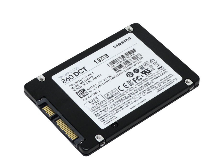 Samsung 860DCT Series 1.92TB 6Gbps SATA 2.5'' SFF SSD MZ-76E1T9 (MZ7LH1T9HMLT)