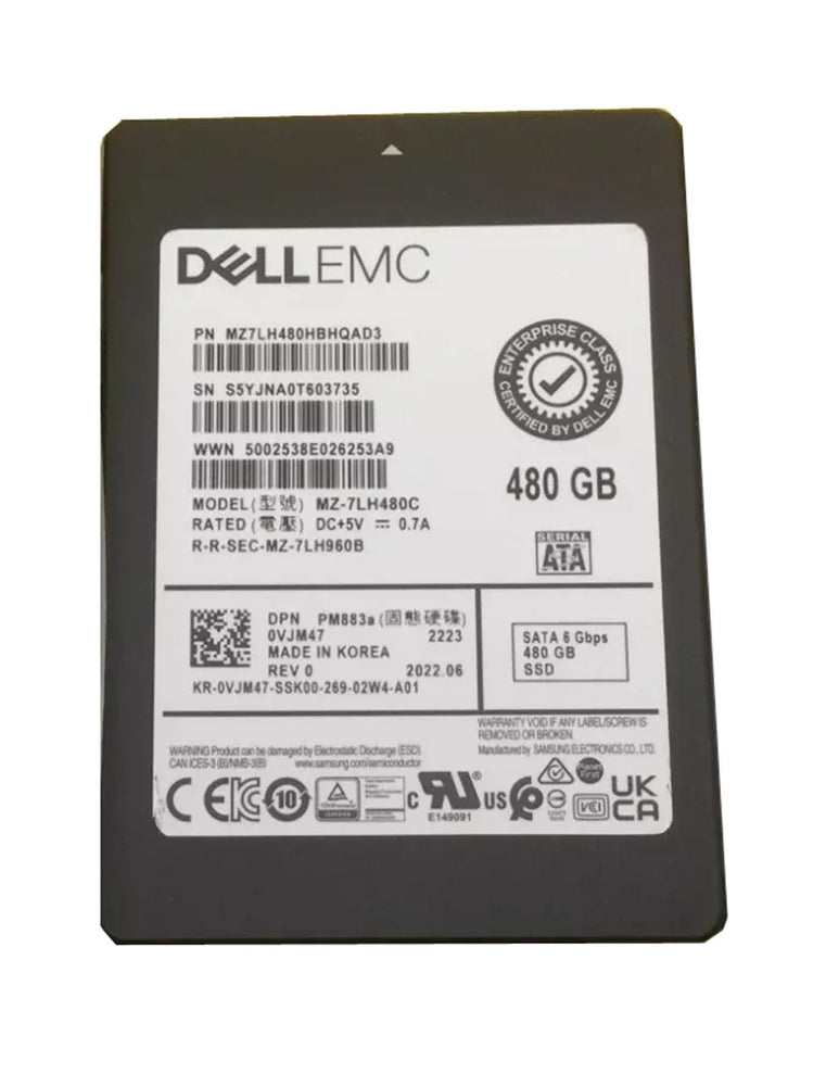 Samsung MZ7LH480HBHQAD3 480GB 2.5inch Sata 6Gbps Internal Ssd | USED