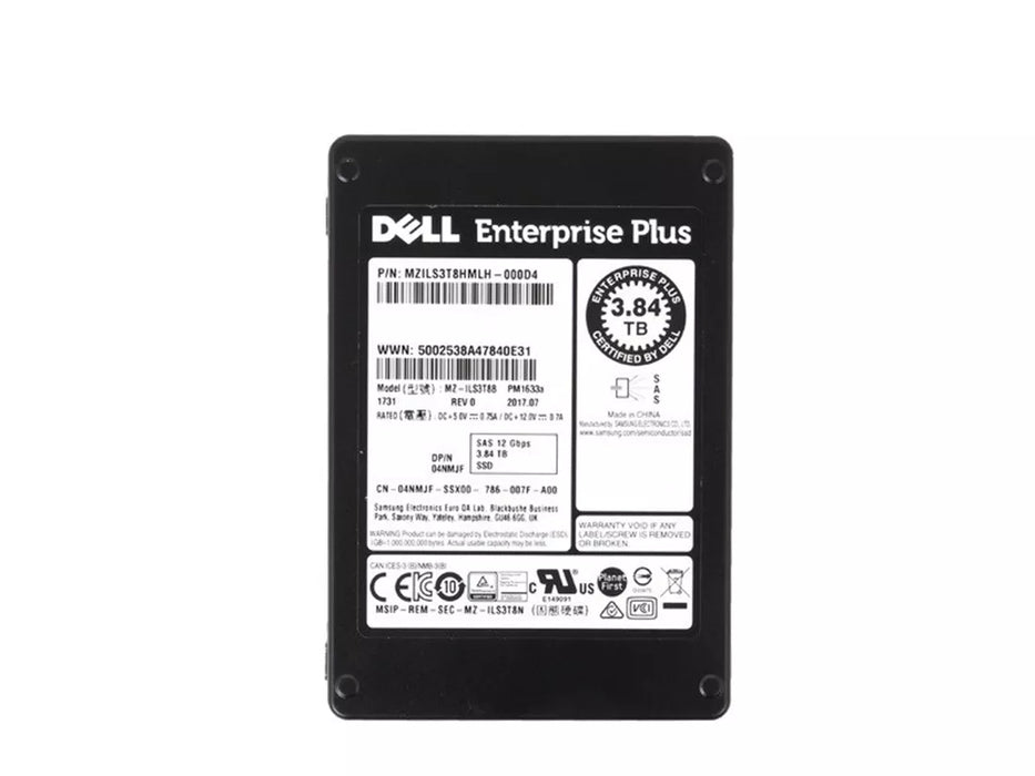 Samsung PM1633a MZILS3T8HMLH-000D4 Read Intensive SSD 3.84 TB SAS 12Gb/s DELL OEM | USED