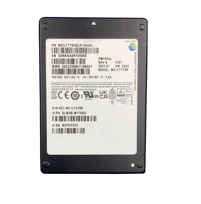 Samsung PM1643a MZ-ILT1T9B SSD 1.92 TB SAS 12Gb/s | USED