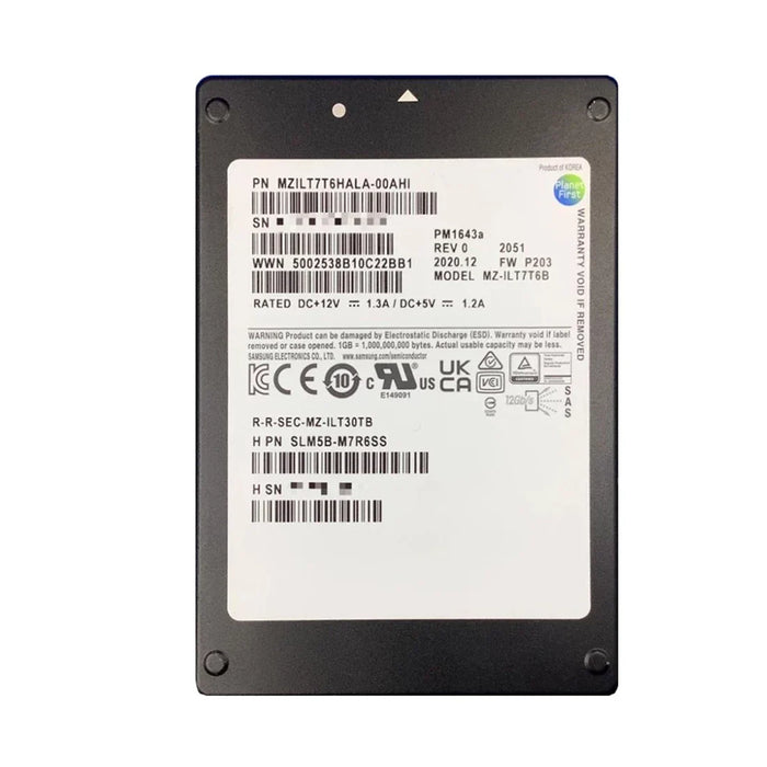 Samsung PM1643a MZ-ILT7T6B SSD 7.68 TB SAS 12Gb/s | USED