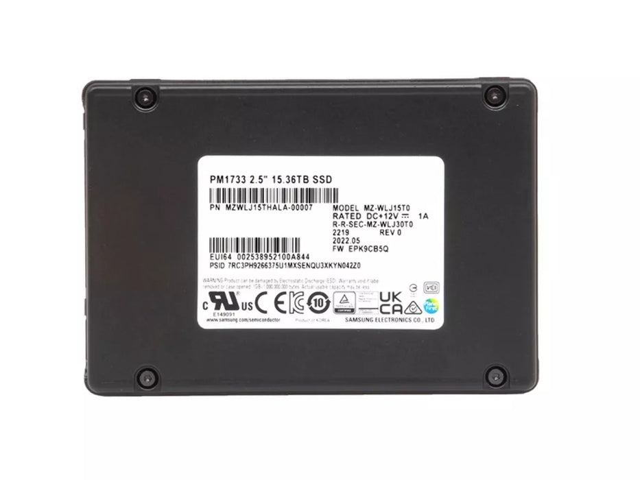 Samsung PM1733 MZWLJ15THALA SSD 15.36 TB PCIe 4.0 x4 (NVMe) | USED