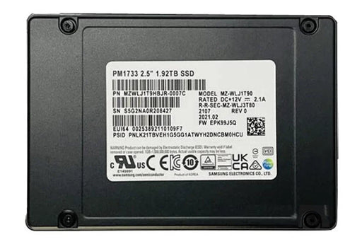 Samsung PM1733 MZWLJ1T9HBJR-0007C SSD 1.92 TB Pci Express 4.0 x4 (NVMe) Brand New | USED