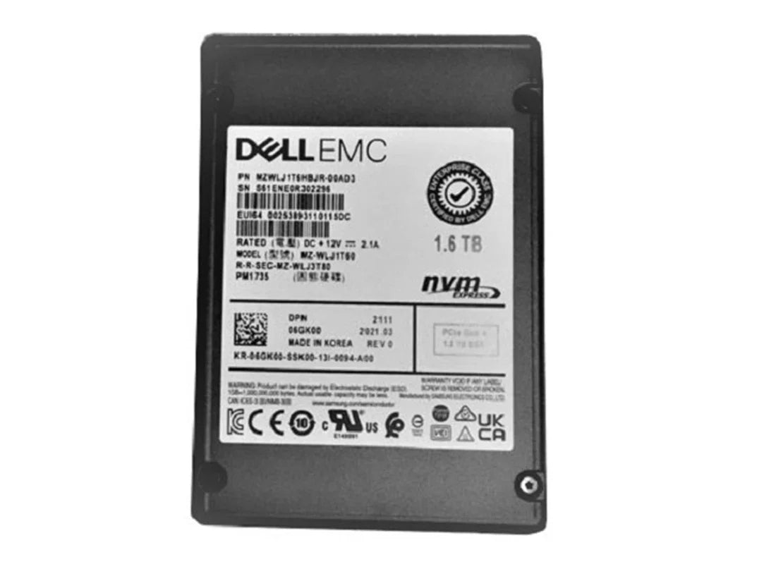 Samsung PM1735 MZWLJ1T6HBJR-00AD3 Mixed Use SSD 1.6 TB PCIe 4.0 X8 (NVMe) DELL OEM | USED