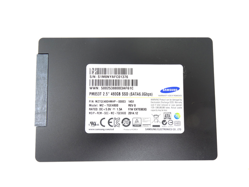 Samsung PM853T 480GB 6Gb/s TLC SATA 2.5'' SSD Solid State Drive (MZ-7GE4800)