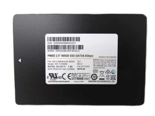 Samsung PM883 960GB 6Gbps SATA 2.5'' Solid State Drive MZ-7LH9600 SSD (MZ7LH960HAJR-000AZ)