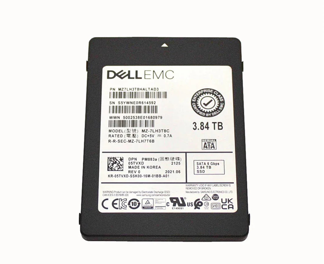 Samsung PM883 MZ-7LH3T8C Read Intensive SSD 3.84 TB SATA 6Gb/s DELL OEM | USED