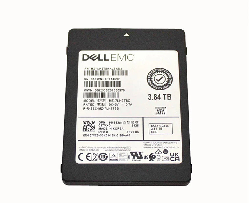 Samsung PM883 MZ7LH3T8HALTAD3 Read Intensive SSD 3.84 TB SATA 6Gb/s DELL OEM | USED