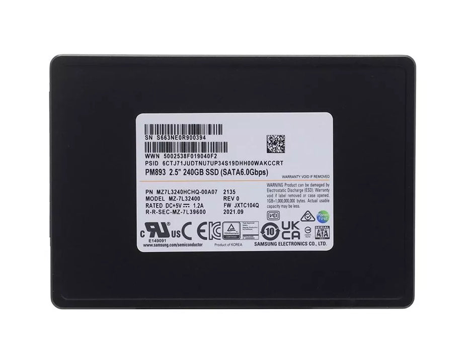 Samsung PM893 MZ-7L32400 SSD 240 GB SATA 6Gb/s Brand New | USED