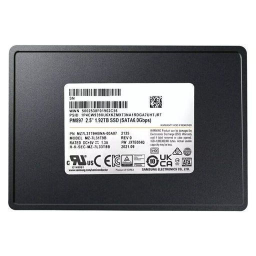 Samsung PM897 MZ-7L31T9B SSD 1.92 TB SATA 6Gb/s Brand New | USED