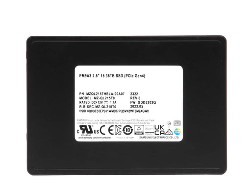 Samsung PM9A3 MZ-QL215T0 SSD 15.36 TB Pci Express 4.0 X4 (NVMe) Brand New | USED