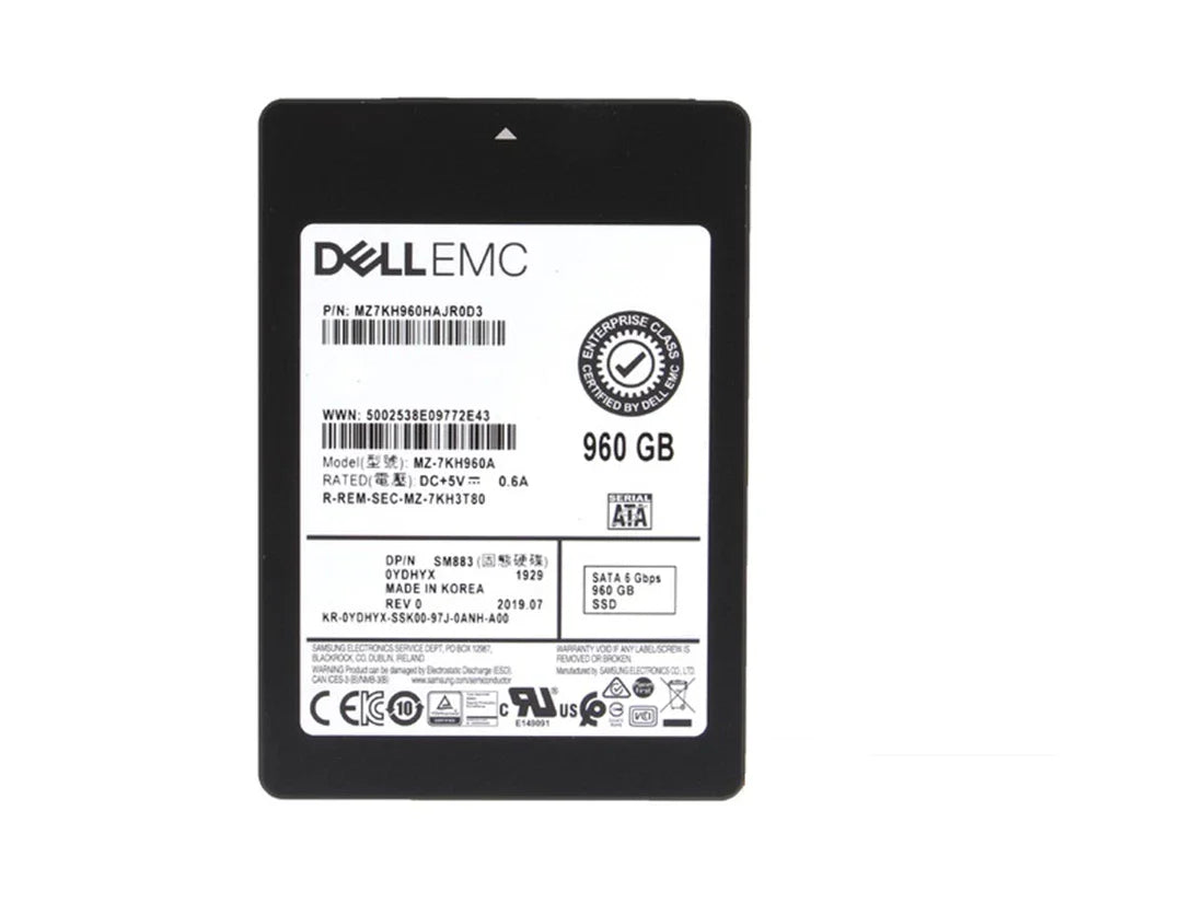 Samsung SM883 MZ-7KH960A SSD 960 GB SATA 6Gb/s DELL OEM | USED