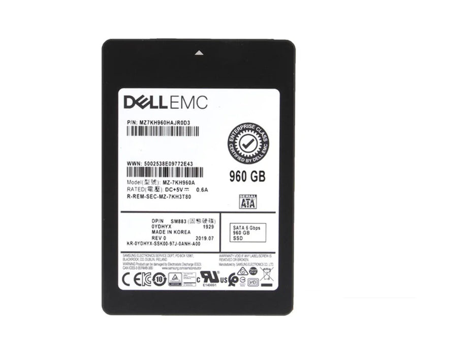 Samsung SM883 MZ-7KH960A SSD 960 GB SATA 6Gb/s DELL OEM | USED