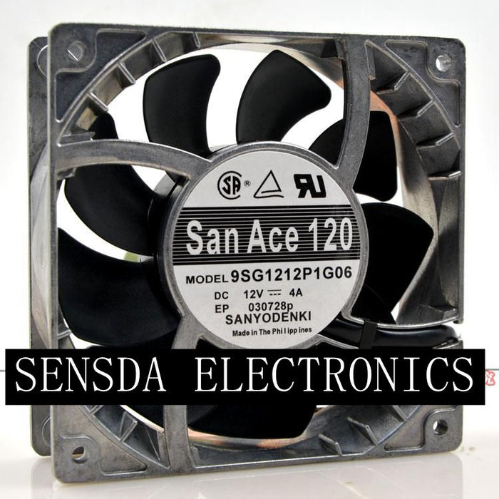 Sanyo 9SG1212P1G06 12V DC 120x120x38mm Brushless Cooling Fan