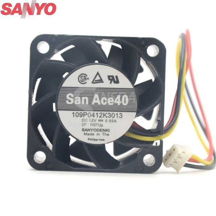 Sanyo Denki 109P0412K3013 40x40x28mm 12V DC 0.55A Axial Cooling Fan