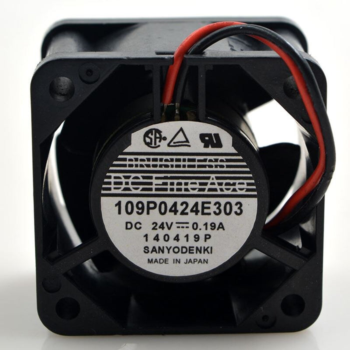 Sanyo Denki 109P0424E303 40x40x28mm 24V DC 0.19A Axial Cooling Fan