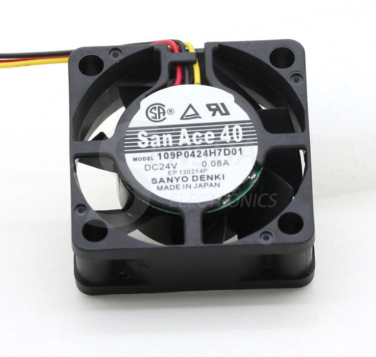 Sanyo Denki 109P0424H7D01 40x40x15mm 24V DC 0.08A Axial Cooling Fan