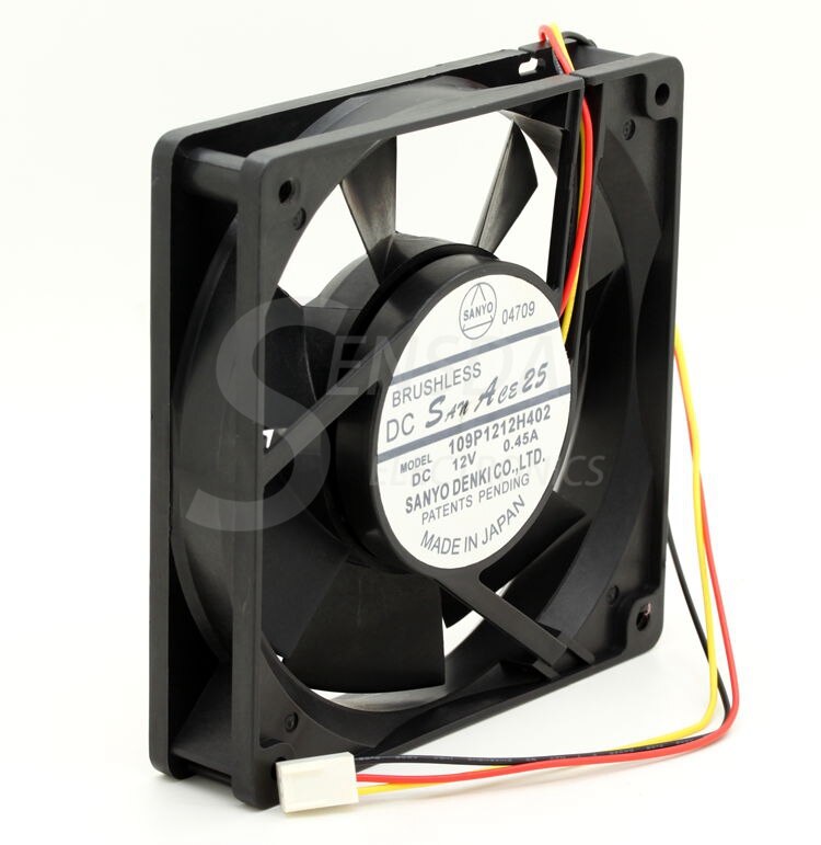 Sanyo Denki 109P1212H402 120x120x25mm 12V DC 0.45A Axial Cooling Fan