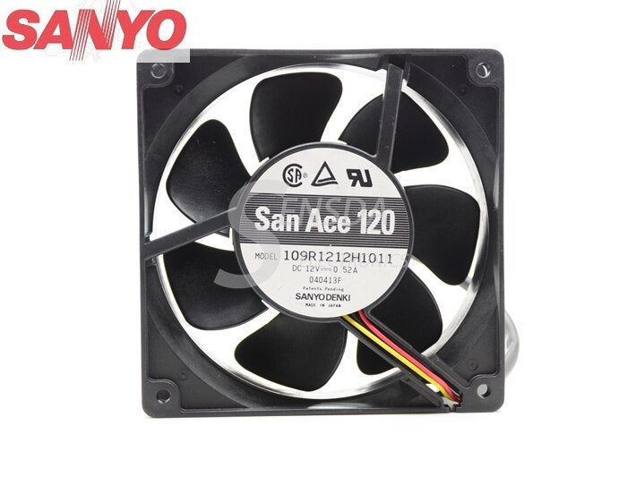 Sanyo Denki 109R1212H1011 120x120x38mm 12V DC 0.52A 4-Wire Axial Cooling Fan