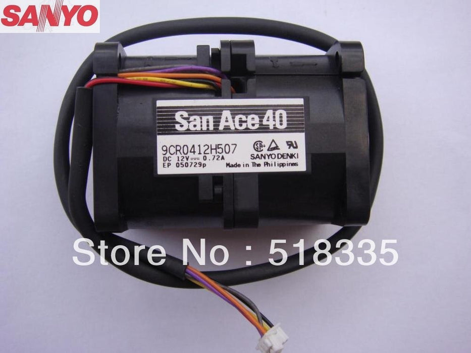 Sanyo Denki 9CR0412H507 40x40x56mm 12V DC 0.72A Axial Cooling Fan