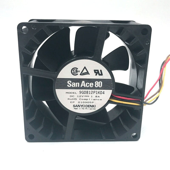 Sanyo Denki 9G0812P1K04 80x80x38mm 12V DC 1.8A Axial Cooling Fan