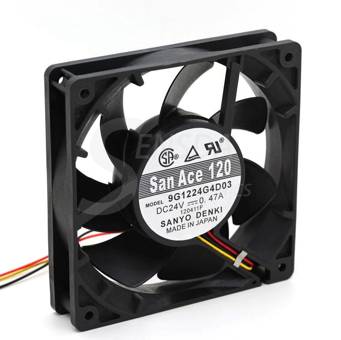 Sanyo Denki 9G1224G4D03 120x120x25mm 24V DC 0.47A Axial Cooling Fan