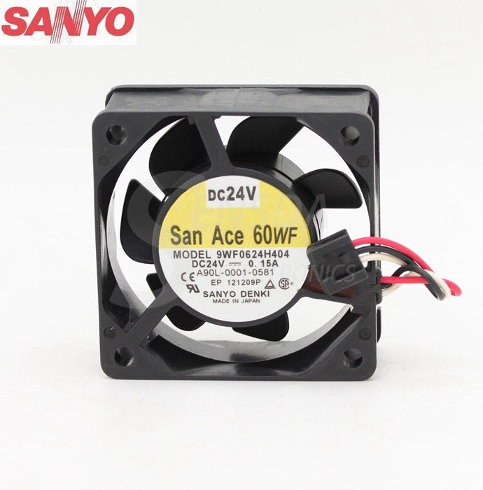 Sanyo Denki 9WF0624H404 60x60x25mm 24V DC 0.15A Axial Cooling Fan