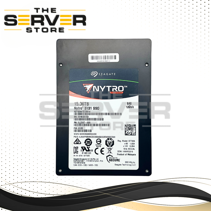 Seagate 15.36TB SAS 12Gbps RI SFF 2.5" SED SSD Nytro 3131 Series XS15360TE70014