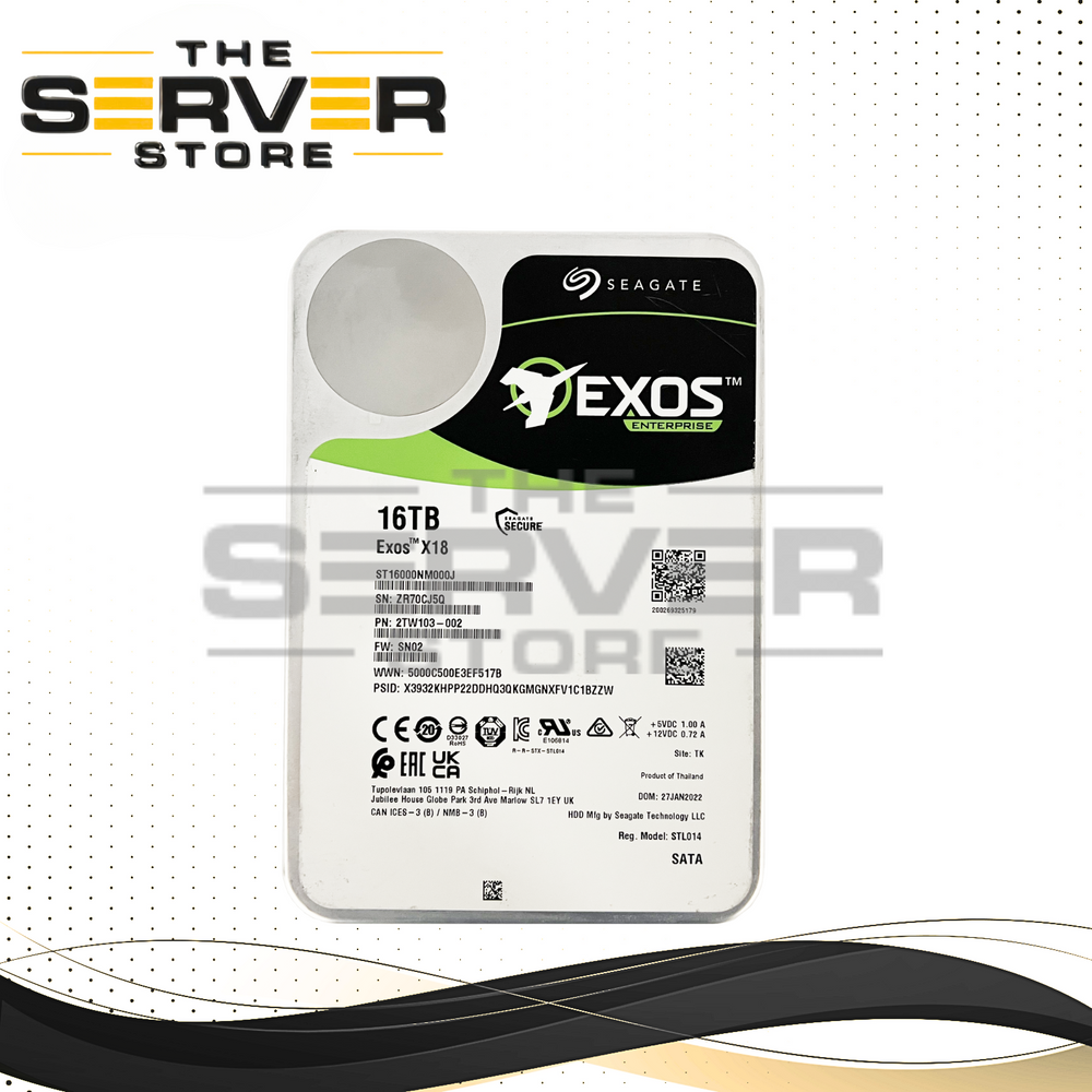 Seagate 16TB SATA 6G LFF 3.5" HDD Exos X18 2TW103-002 ST16000NM000J