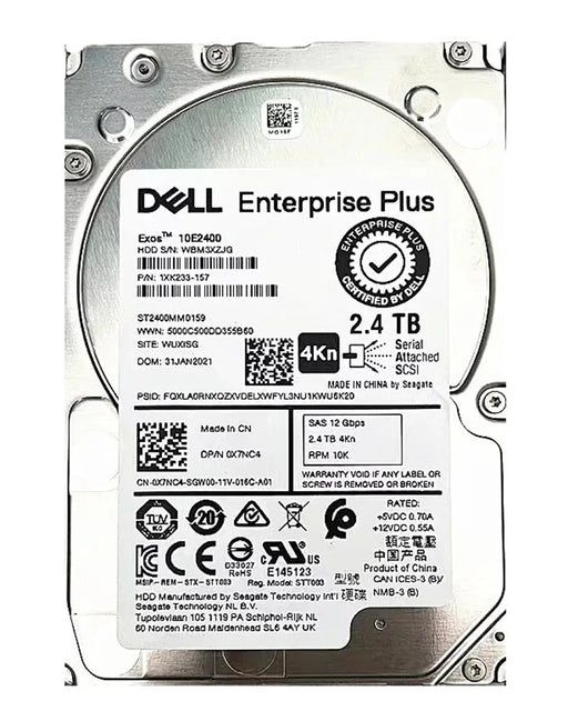 Seagate 1XK233-157 2.4tb SAS-12Gbps 256MB Buffer 2.5Inch HDD Dell OEM | USED