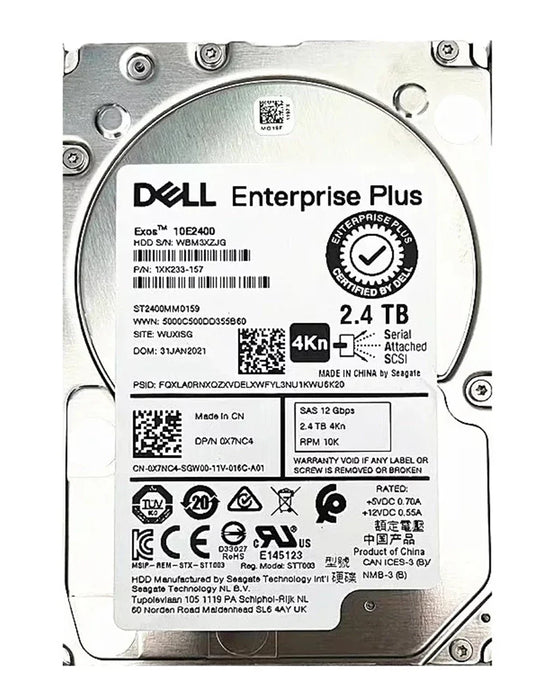 Seagate 1XK233-157 2.4tb SAS-12Gbps 256MB Buffer 2.5Inch HDD Dell OEM | USED