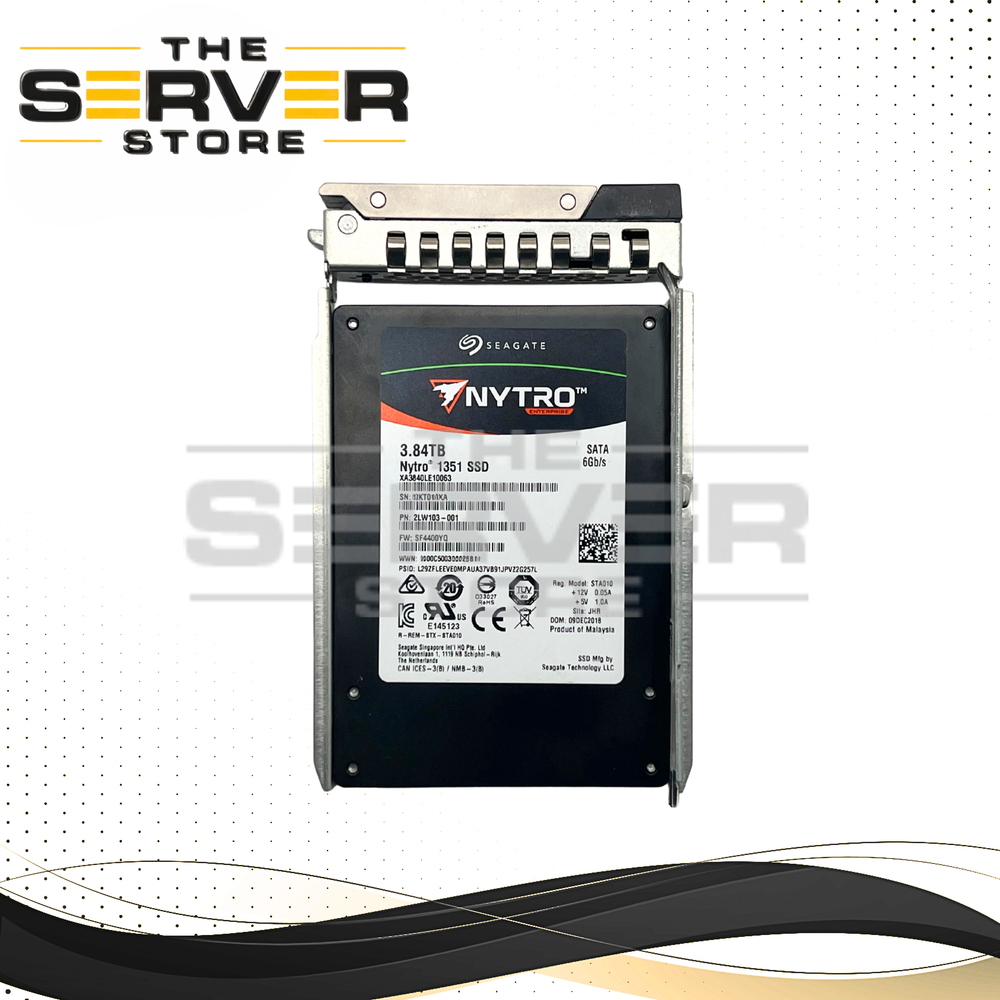 Seagate 3.84TB SATA 6G RI SFF 2.5" SED SSD Nytro 1351 Series XA3840LE10063 Dell PowerEdge Server Gen 16th 15th 14th