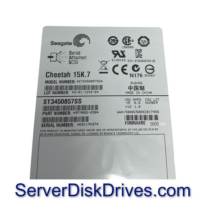 ST3450857SS — Seagate Cheetah 15K.7 450GB 15K SAS 6G 3.5" Drive
