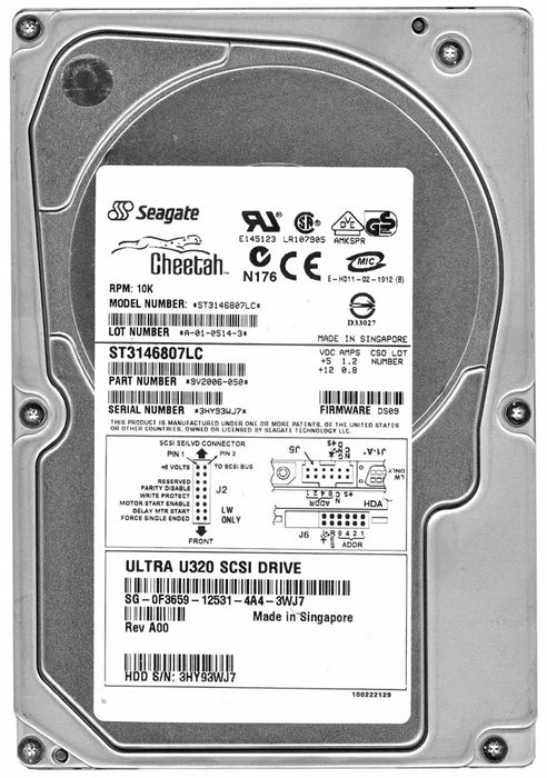 Seagate Cheetah ST3146807LC 147GB 10K Ultra320 SCSI 3.5inch HDD | USED