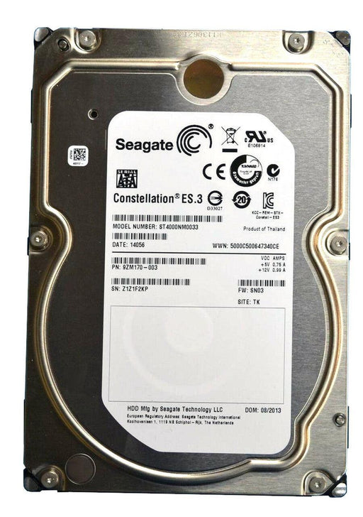 ST4000NM0033 — Seagate Constellation 4TB 7.2K 6Gb/s 128MB 3.5" SA