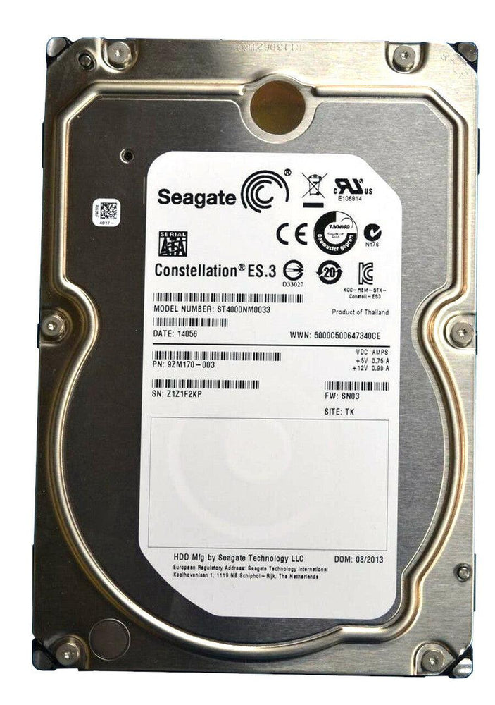 ST4000NM0033 — Seagate Constellation 4TB 7.2K 6Gb/s 128MB 3.5" SA