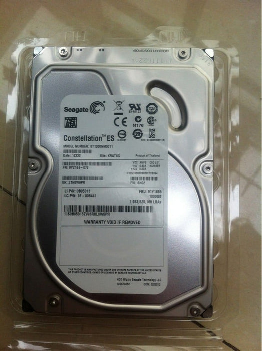Seagate Constellation ES ST1000NM0011 1TB 7.2K SATA 6Gb/S 3.5inch HDD Dell OEM | USED
