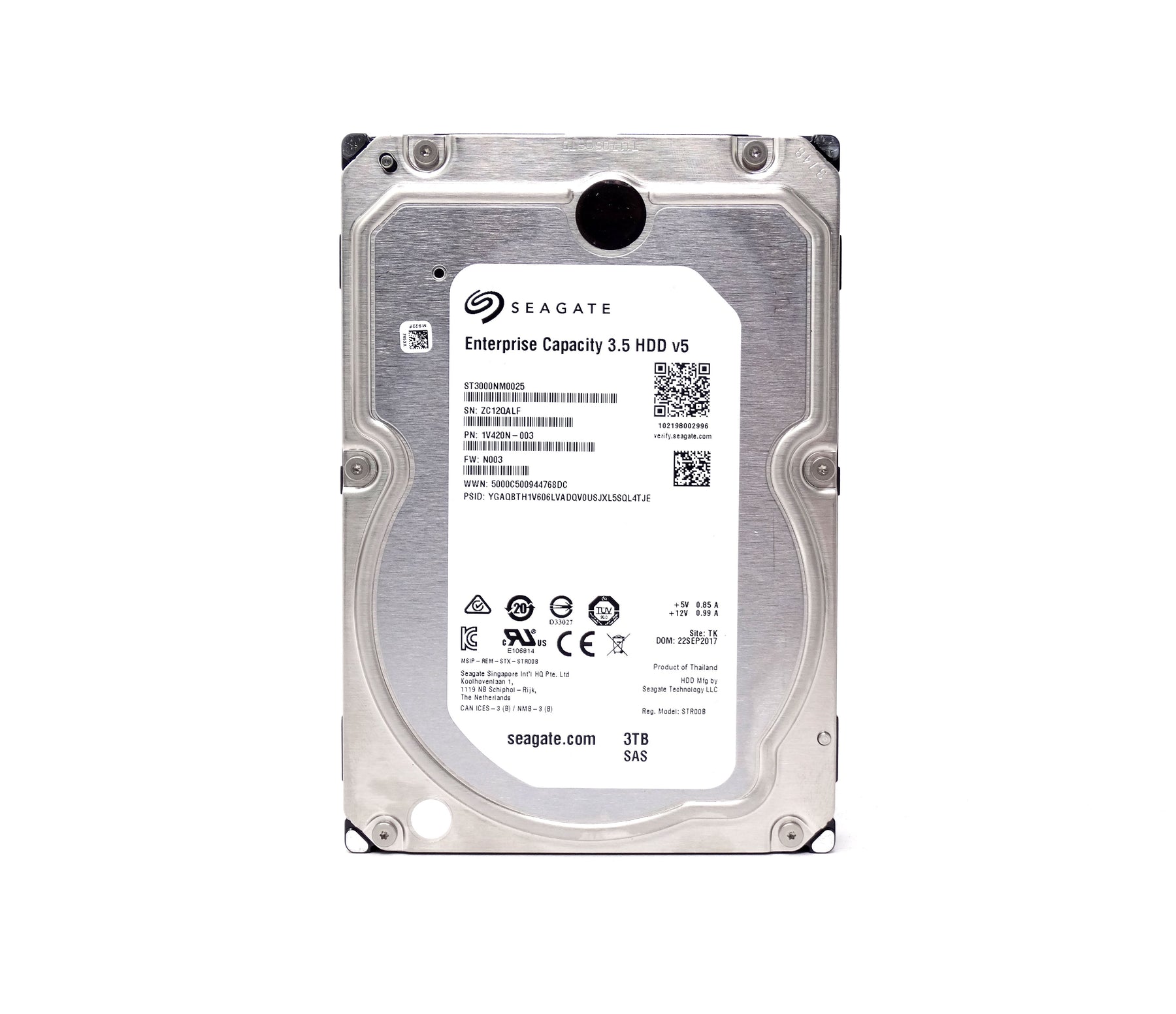Seagate Enterprise 3TB 7.2K 12Gbps SAS 3.5'' Hard Drive (ST3000NM0025)