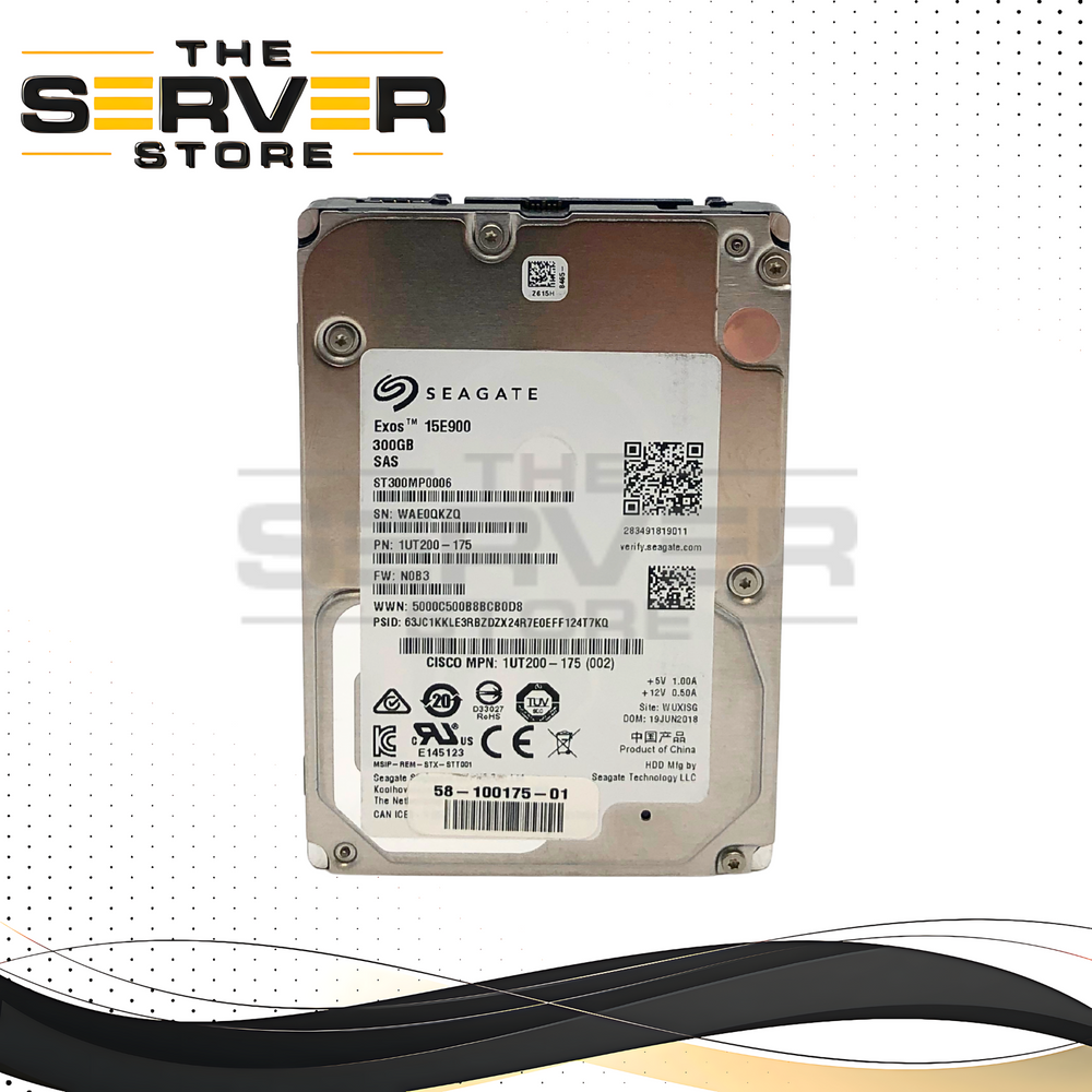 Seagate Exos 15E900 300GB 15K SAS 12Gb/s 2.5" Ent HDD 1UT200-175 ST300MP0006