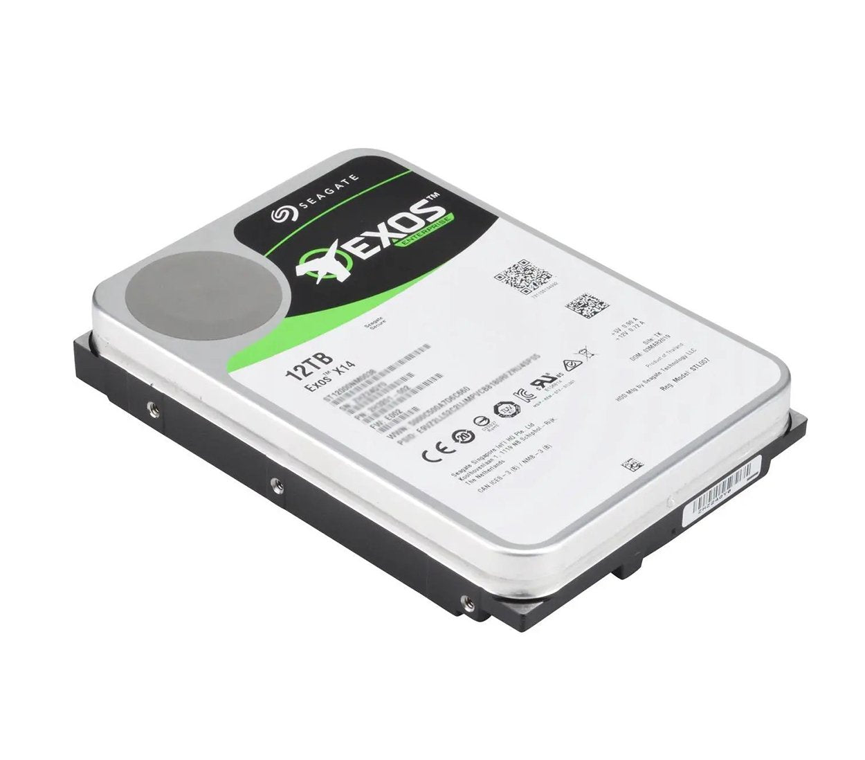Seagate Exos X14 12TB SATA 6Gb/s 7200RPM 256MB Cache FastFormat (512e / 4Kn / SED) Enterprise 3.5-inch Internal Hard Drive - ST12000NM0248