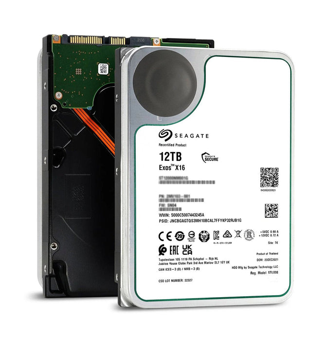 Seagate Exos X16 12TB SAS 12Gb/s 7200RPM 256MB Cache (512e / 4Kn / SED-FIPS) Enterprise 3.5-inch Internal Hard Drive - ST12000NM008G
