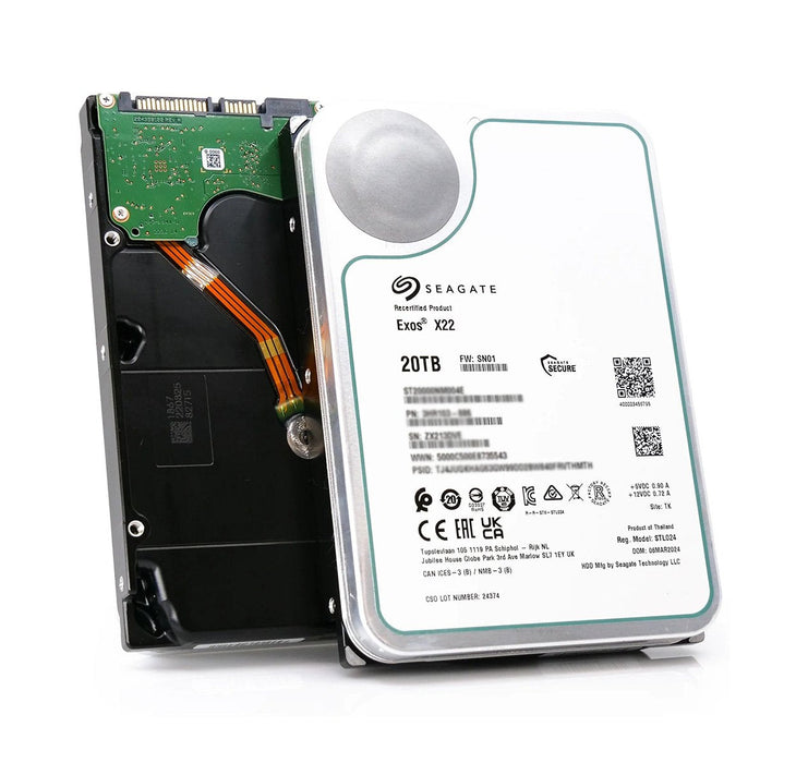 Seagate Exos X22 20TB SAS 12Gb/s 7200RPM 512MB Cache (512e / 4Kn / SED) Enterprise 3.5-inch Internal Hard Drive - ST20000NM001E