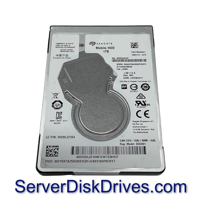 ST1000LM035 — Seagate 1TB 128MB Cache SATA 6.0Gb/s 2.5" Notebook