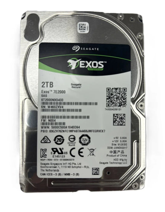 Seagate ST2000NX0433 Exos 7E2000 2TB 7.2K SAS 12Gb/s 2.5inch HDD | USED