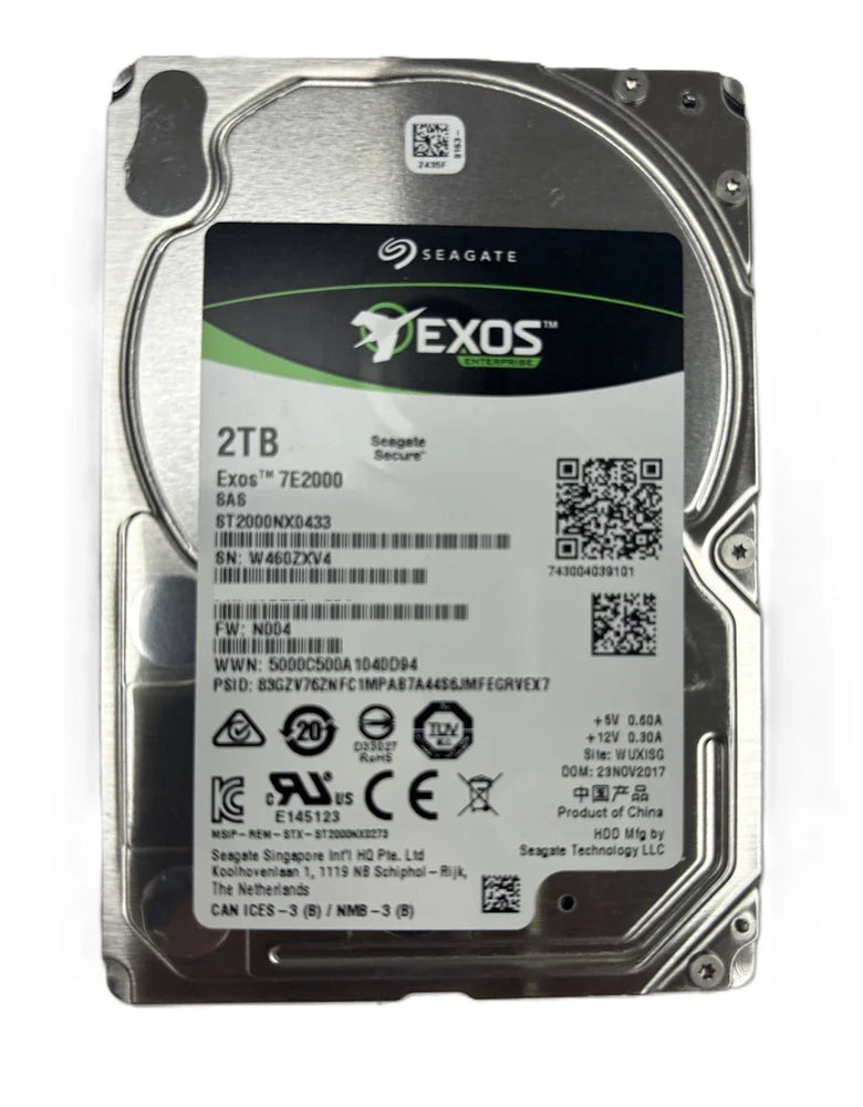 Seagate ST2000NX0433 Exos 7E2000 2TB 7.2K SAS 12Gb/s 2.5inch HDD | USED