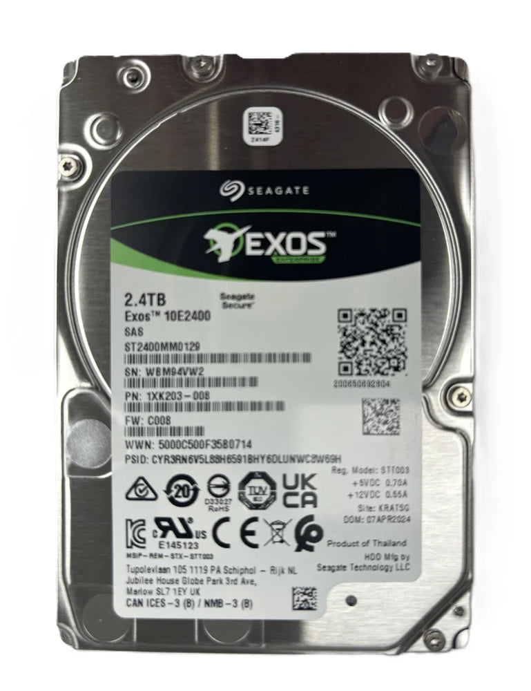 Seagate ST2400MM0129 Exos 10E2400 2.4TB SAS-12Gbps 512e 2.5inch HDD Brand New | USED