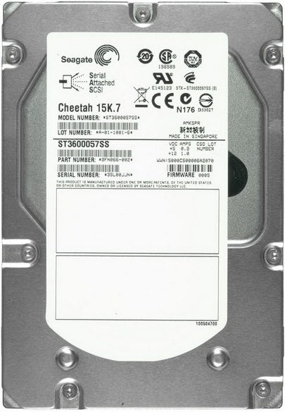 Seagate ST3600057SS Cheetah 15K.7 600GB 15000RPM SAS 6Gb/s 3.5" | USED