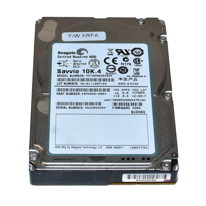 ST9600204SS — Seagate 600GB 10K SAS 6Gb/s 2.5" Hard Drive